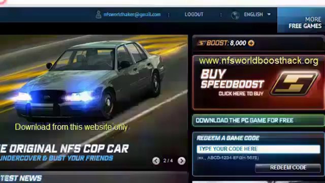 Need For Speed World Hack Faster 2014