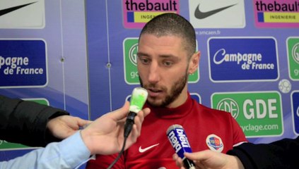 Laurent Agouazi avant le match Caen-Troyes