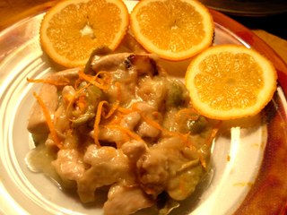 Bocconcini di POLLO ALL'ARANCIA con PORRO Chunks of orange chicken with Leek!!