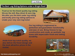 knotty pine log siding