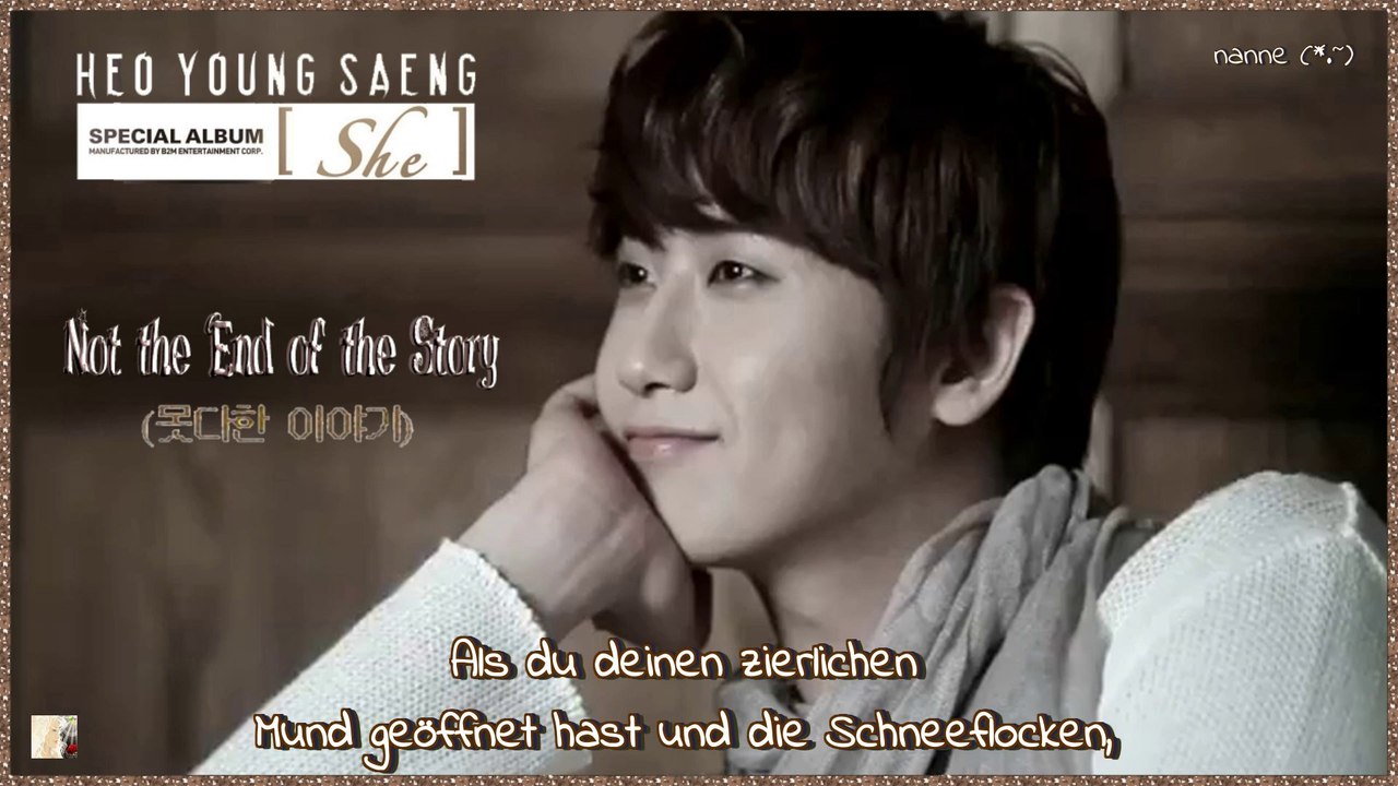 Heo Young Saeng - Not the End of the Story k-pop [german sub]