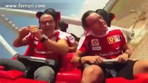 Fernand Alonso et Felipe Massa à bord du Ferrari Rosso