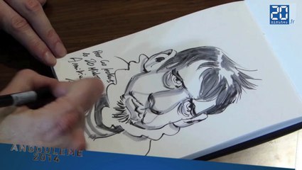 Richard Guérineau dessine son roi Charly 9 en accéléré