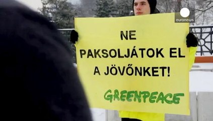 Greenpeace protest against Hungary Paks nuclear expansion