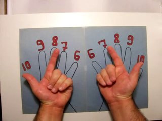 طريقه مذهله لتعلم جدول الضرب بالاصابع -