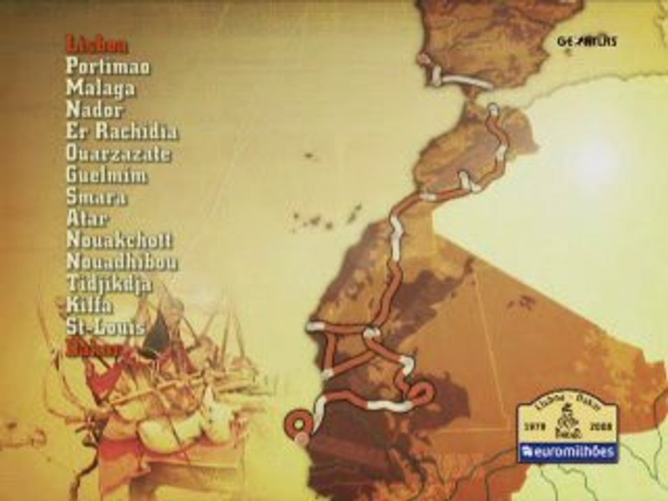 Dakar 2008 : le parcours