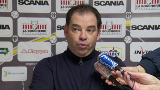 Conférence de presse Angers SCO - CA Bastia (1-0) : Stéphane MOULIN (SCO) - Stéphane ROSSI (CAB) - 2013/2014
