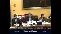 Roma - Audizione Ministro per i Rapporti con il Parlamento, Franceschini Dario (12.12.13)