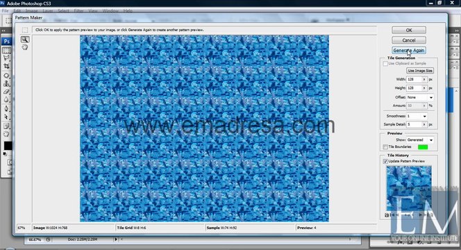 Pattren Maker Basic Photoshop Tutorials in URDU, Hindi by Emadresa