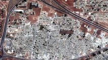 Áreas urbanas arrasadas en Siria