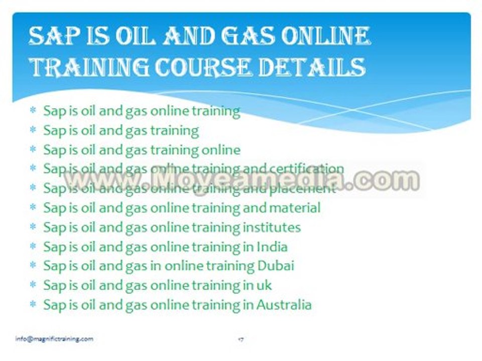 sap is oil and gas online training and certification