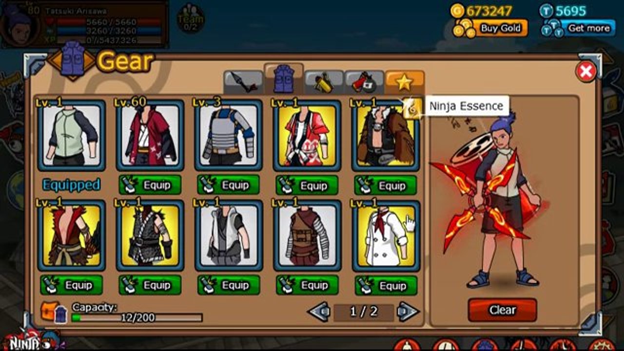 PlayerUp.com - Account Marketplace - Ninja Saga Account For Selling (4,5k Dinara)