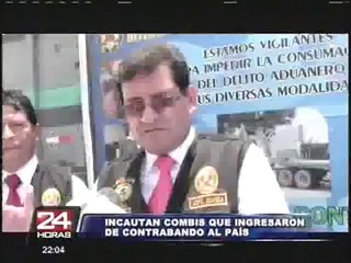 Policía fiscal incauta más de 20 combis que entraron al país de contrabando