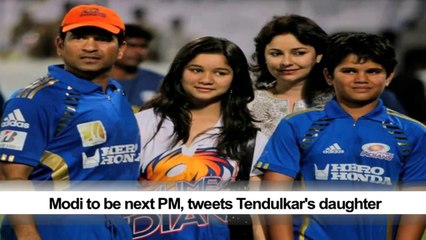 Modi to be next PM, tweets Tendulkar's daughter