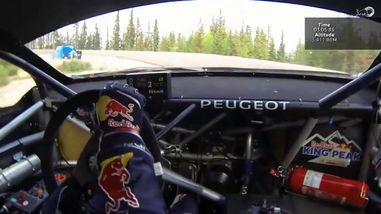 La montée de Sébastien Loeb à Pikes Peak vue de l'intérieur - Vidéo  Dailymotion