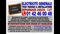 ELECTRICITE PARIS 18eme - 0142460048 - 24h/24 - CONTACTS TELEPHONIQUE DIRECT AVEC ELECTRICIEN HAUTEMENT QUALIFIE