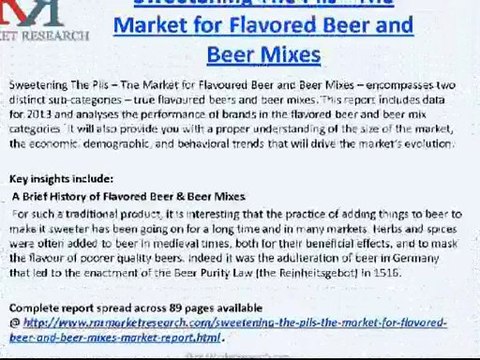 Beer Mixes & Flavored Beer Industry