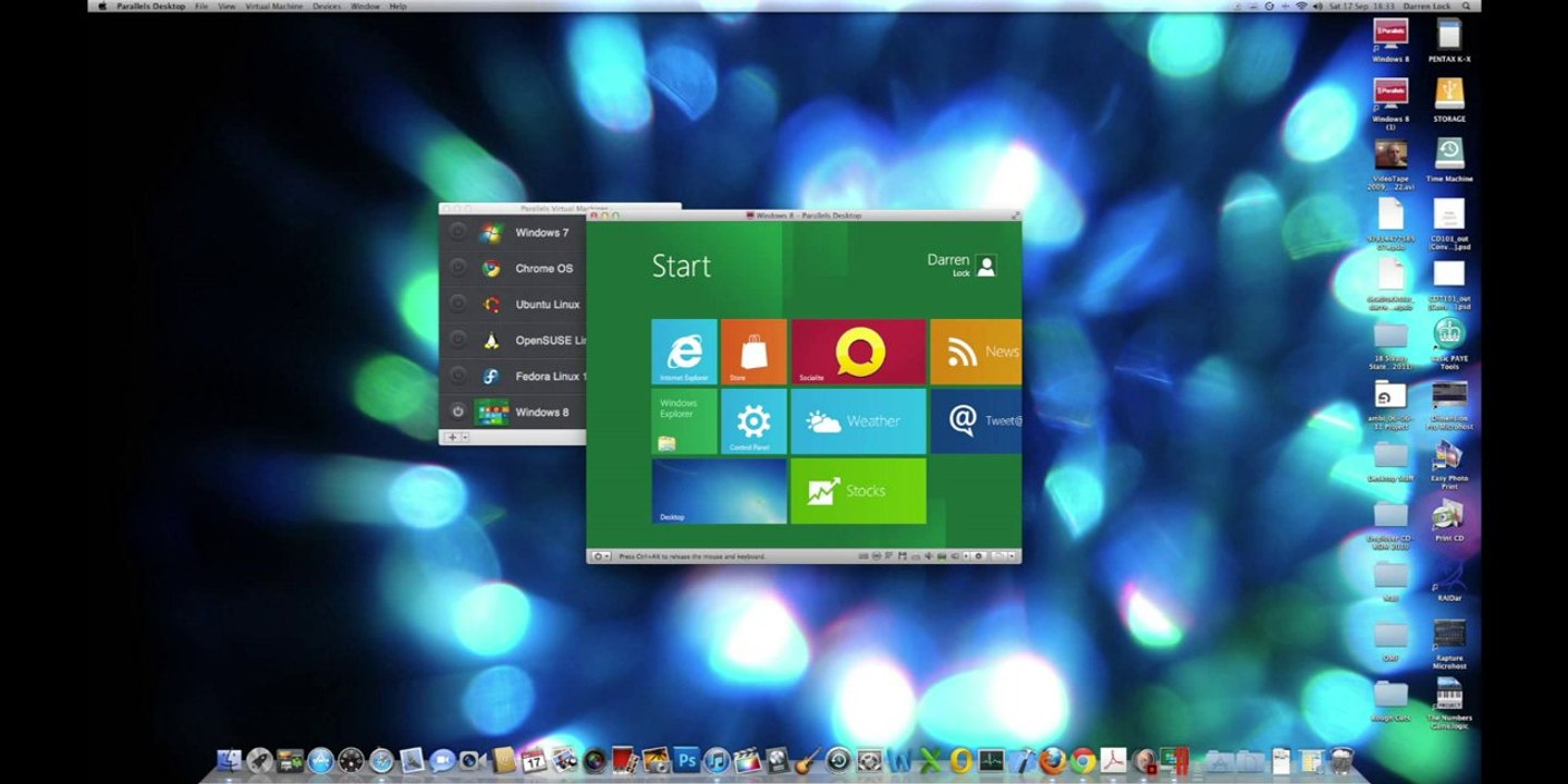Windows 8 Developer Preview on iMac running OSX Lion with Parallels