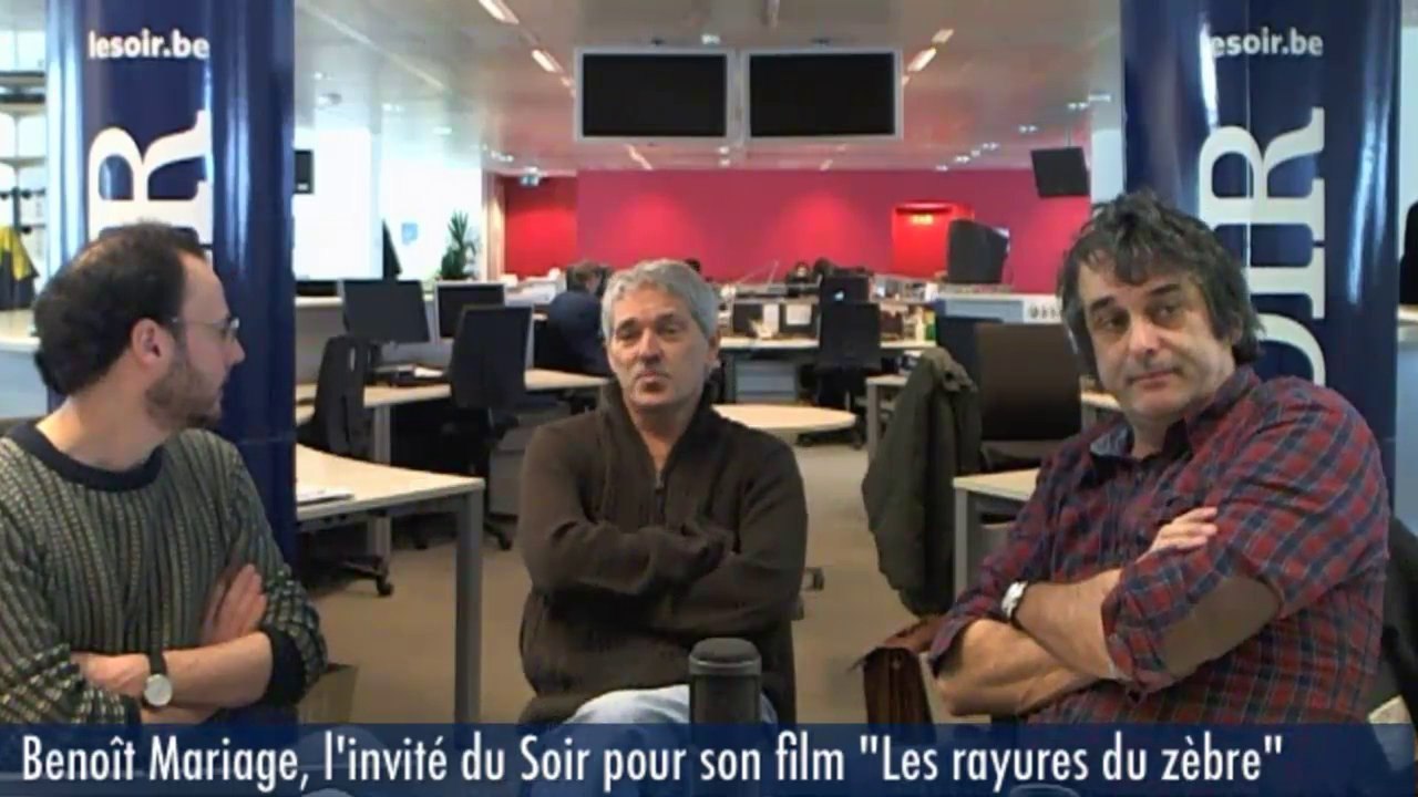 Benoît Mariage invité à la rédaction du journal Le Soir pour son film les « Rayures du zèbre »