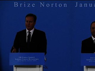 Désaccord entre Hollande et Cameron sur le référendum anglais sur l'Europe - 31/01