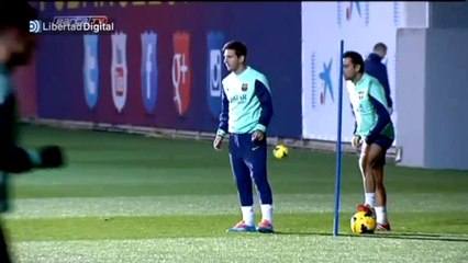 Messi vuelve a entrenarse tras su lesión