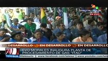 Pdte. Evo inaugura planta de procesamiento de gas 