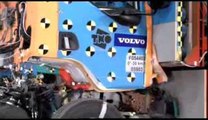 Crash testing of Volvo trucks