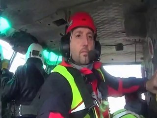 Modena - Alluvione in Emilia, operazione di salvataggio della Polizia (24.01.14)