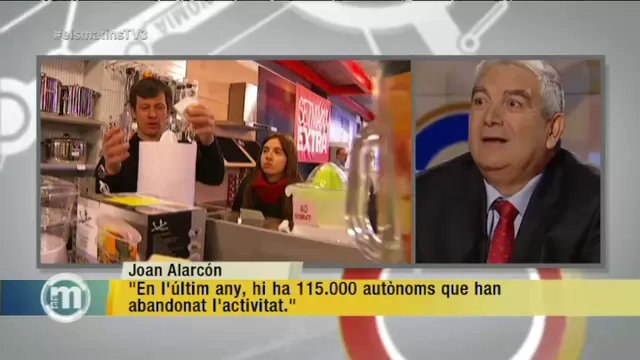 TV3 - Els Matins - Joan Alarcón: En l'últim any, hi ha 115.000 autònoms que han abandonat l'act