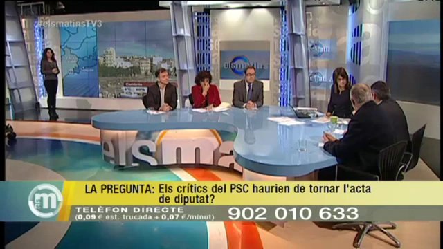 TV3 - Els Matins - Tertúlia del 20/01/14 (part 1). Tertúlia amb diputats catalans al Congrés.