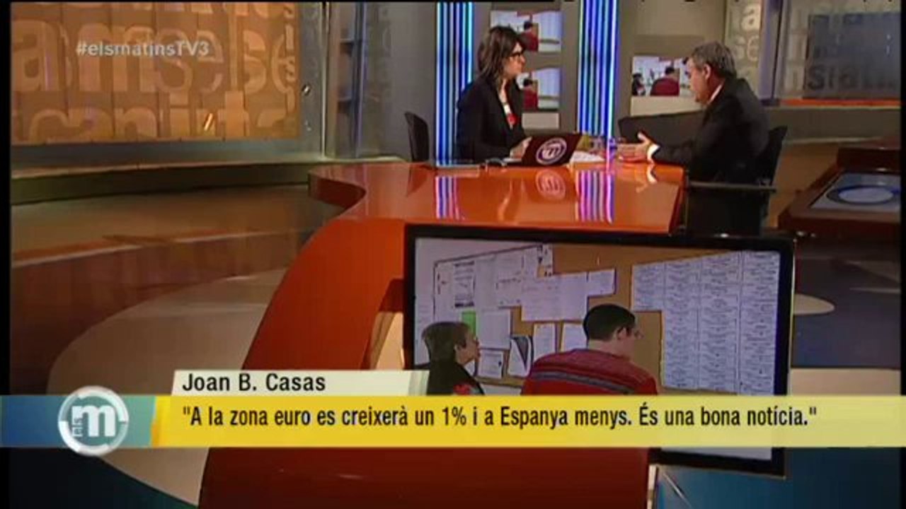 TV3 - Els Matins - Joan B. Casas: "Un creixement sostenible comporta reduir els desequilibris gener