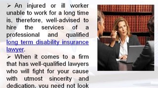 Hire the Services of Good Long Term Disability Insurance Lawyers