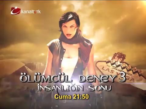 ÖLÜMCÜL DENEY 3:İNSANLIĞIN SONU 17 Ocak Cuma akşamı saat 21.50'de Kanaltürk Sinema kuşağında!