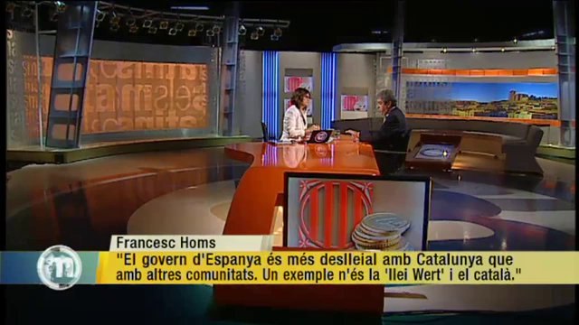 TV3 - Els Matins - Homs admet que el govern central pot estar usant l'ofec econòmic per evitar la