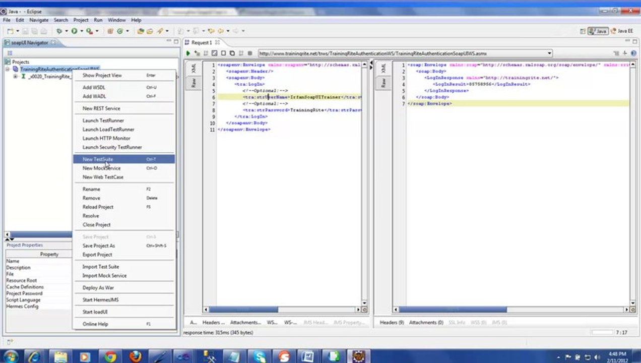 SoapUI Web Service Testing Video Tutorial Training - Eclipse Addin (1)