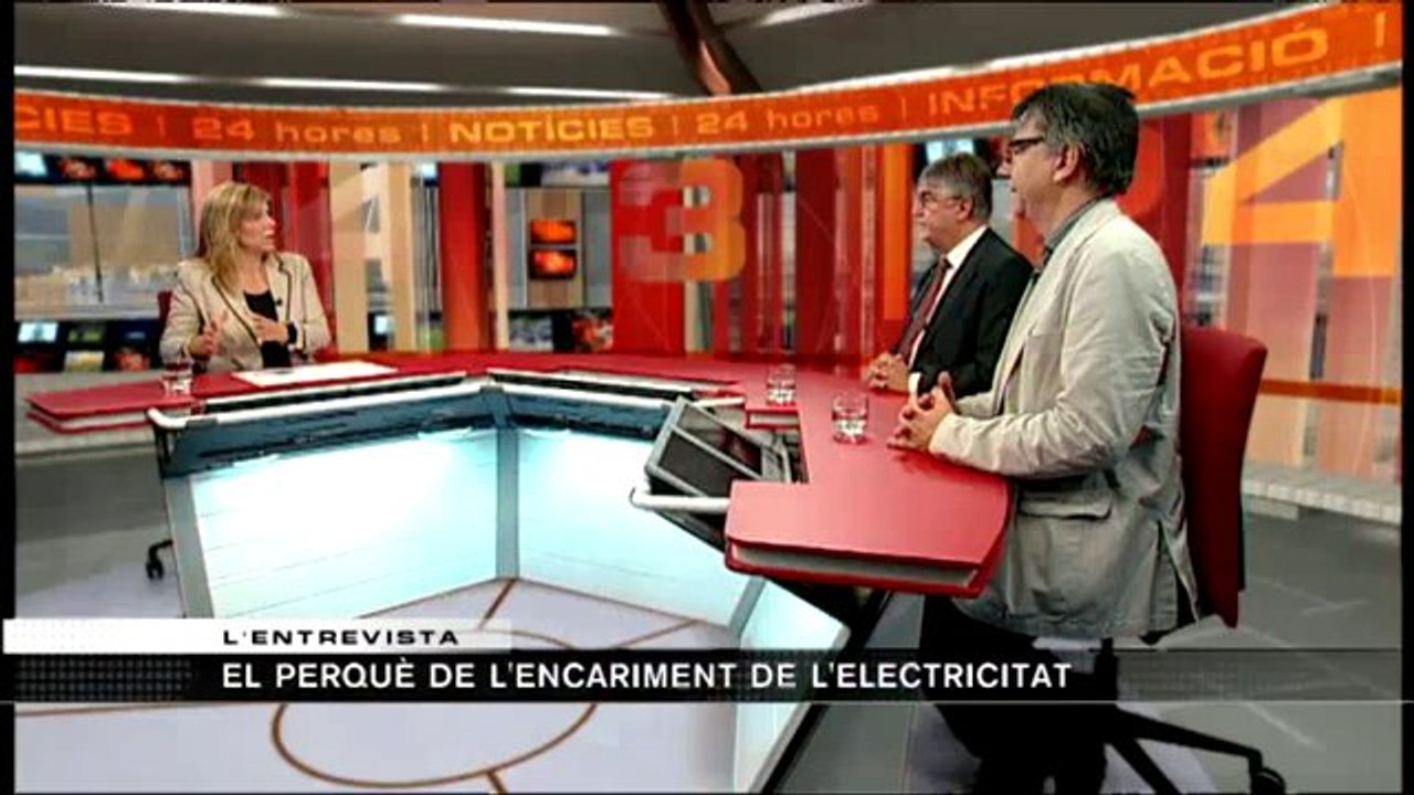 TV3 - Entrevista 3/24 - L'electricitat, més cara. Jordi Dolader, enginyer, i Jordi Ortega, autor "