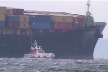 Dev gemi karaya oturdu