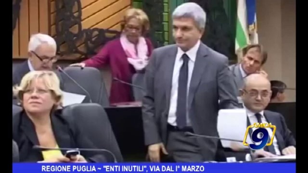 Regione Puglia | "Enti inutili", va dal 1° Marzo