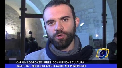 Barletta | Biblioteca aperta anche nel pomeriggio