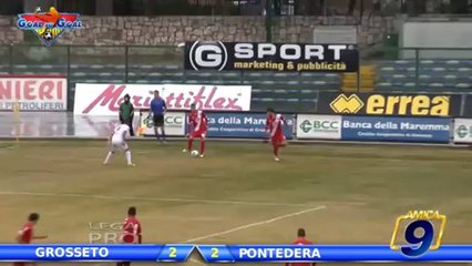 Grosseto - Pontedera 2-2 | Highlights and Goals | Prima Div. Gir.B 18^ Giornata 5/01/2014