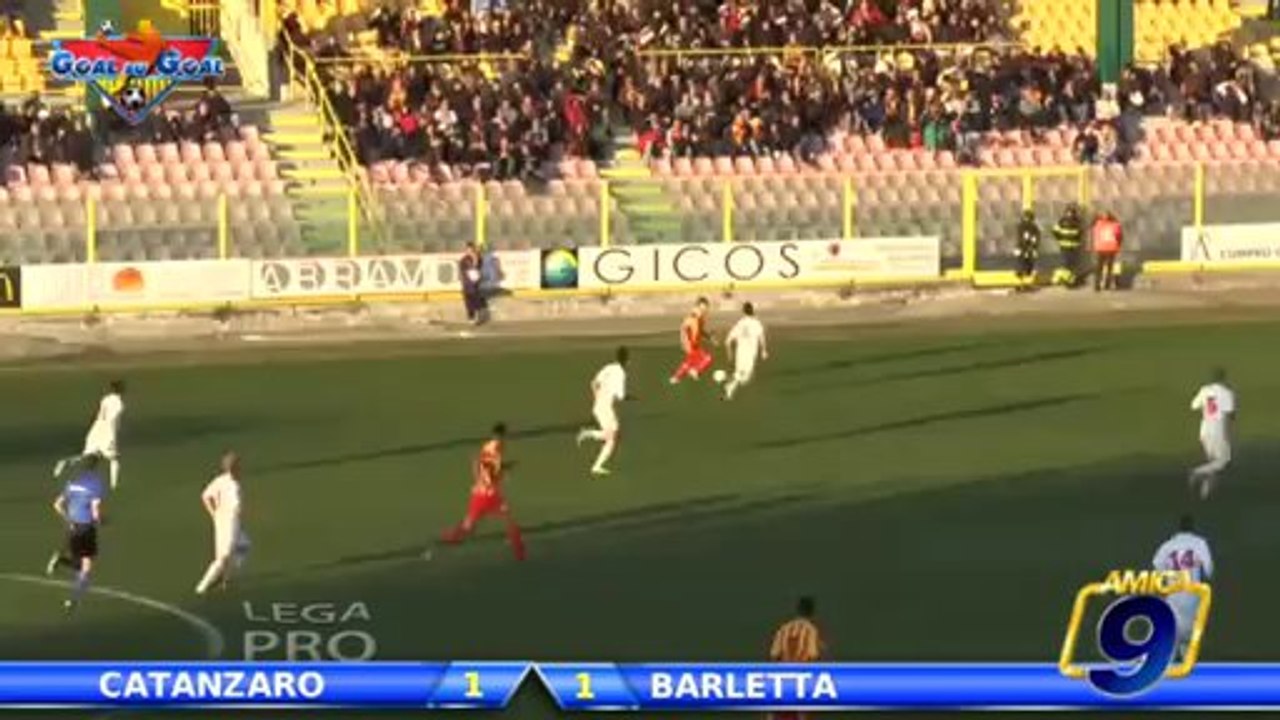 Catanzaro - Barletta 1-1 | Goals and Highlights | Prima Divisione Gir.B 15° Giornata 8/12/2013