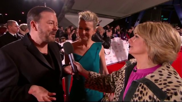 Ricky Gervais Red Carpet National Television Awards 2014