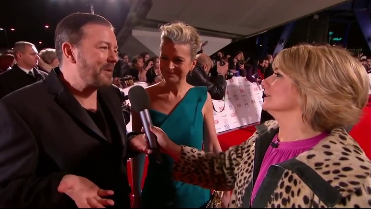 Ricky Gervais Red Carpet National Television Awards 2014