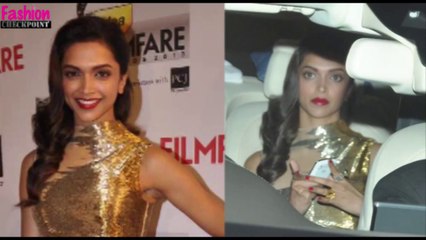 Deepika Padukone, Sonakshi & Karishma at the 59th Filmfare Awards 2013