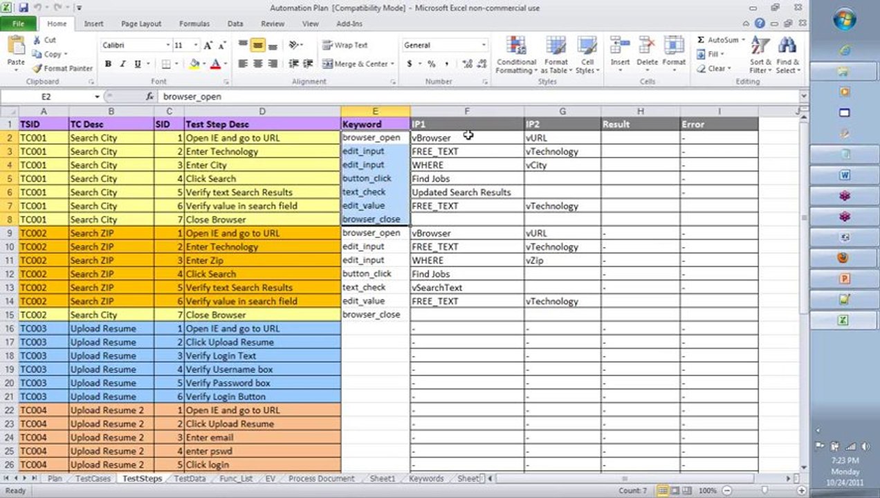 Data Driven vs Keyword vs Hybrid Automation Frameworks using HP QTP QTPeLearn_com