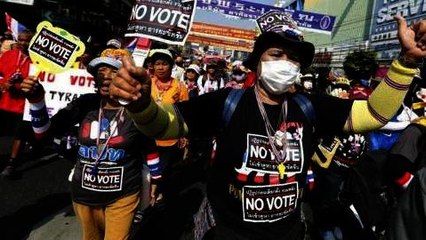 Thai protesters begin final push against poll