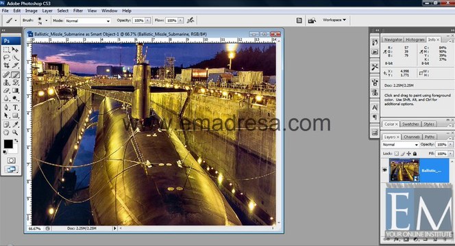 Open Basic Photoshop Tutorials in URDU, Hindi by Emadresa