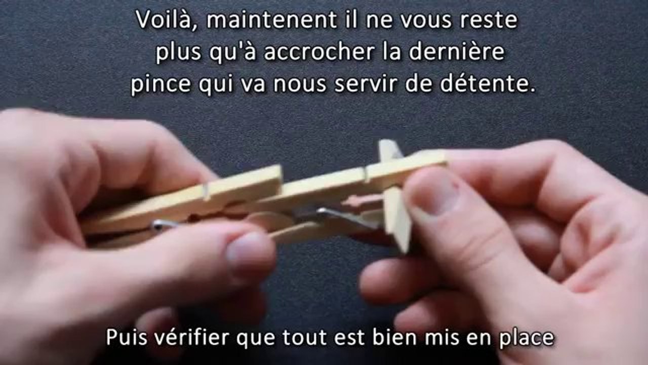 Mini arbalète avec des pinces à linge !