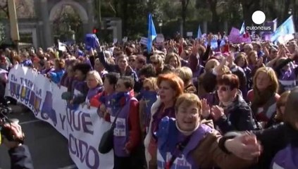 Download Video: Spagna: manifestazione a Madrid e in altri Paesi europei contro riforma dell'aborto