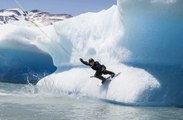 Iceberg wakeboarding in Patagonia